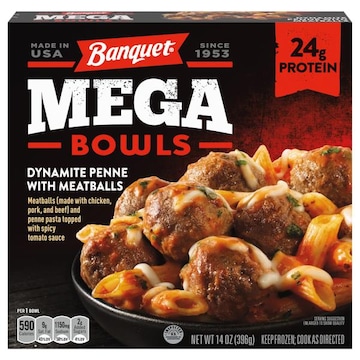Banquet Mega Bowls Dynamite Penne with Meatballs
