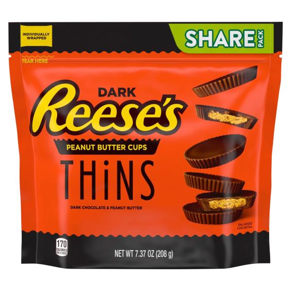 Reese's Puffs Peanut Butter Cups, Dark, Thins, Share Pack | Publix ...