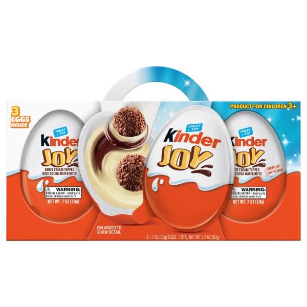 Kinder Joy Kinder Joy Eggs, 3 Count, Treat Plus Toy, Sweet Creams and ...