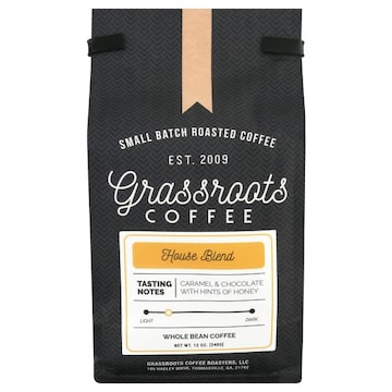 Grassroots Coffee Coffee, Whole Bean, Light Roast, House Blend