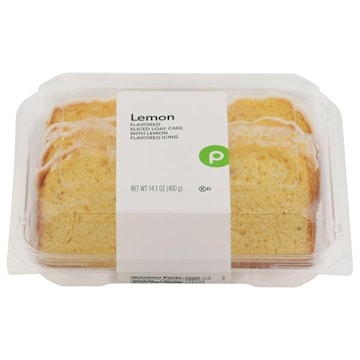 Iced Lemon Sliced Loaf Cake