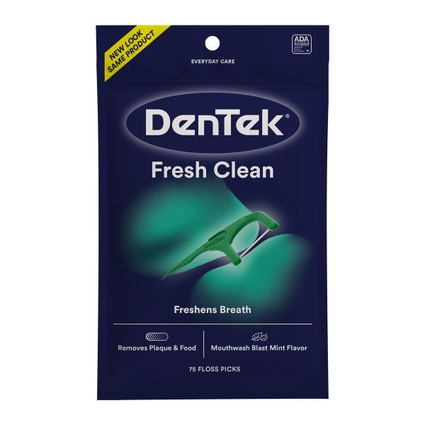 DenTek Floss Picks, Extra Tight Teeth, Fresh Clean, Mouthwash Blast