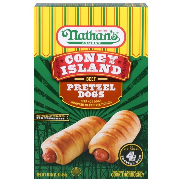 Nathan's Famous Coney Island Pretzel Dogs, Beef Publix Super Markets