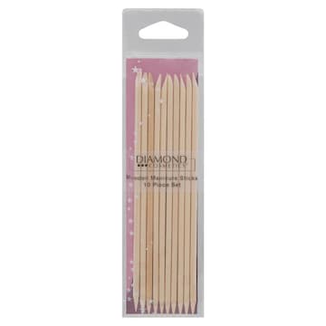 Diamond Cosmetics Manicure Sticks, Wooden