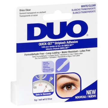 Duo Quick-Set Striplash Adhesive, White/Clear