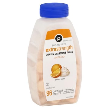 Publix Antacid, Extra Strength, Sugar Free, Orange Creme, Chewable Tablets