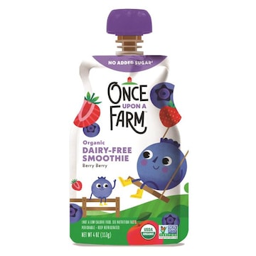 Once Upon a Farm Organic Berry Dairy-Free Kids Smoothie Pouch