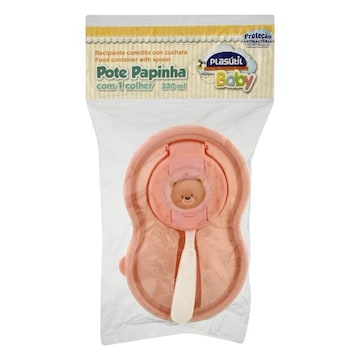 Plasutil Baby Food Container, with Spoon