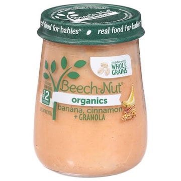 Beech-Nut Organics Banana, Cinnamon + Granola, Stage 2 (6 Months+)