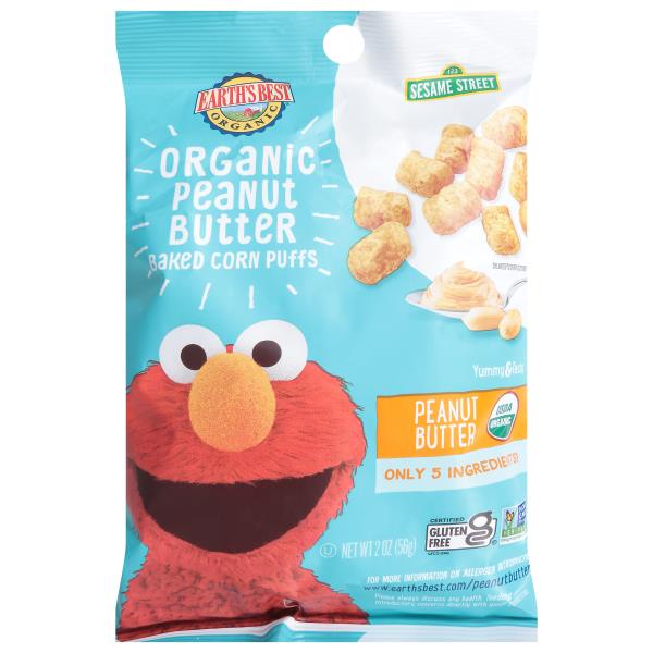 Earth's Best Organic Corn Puffs, Baked, Peanut Butter Publix Super