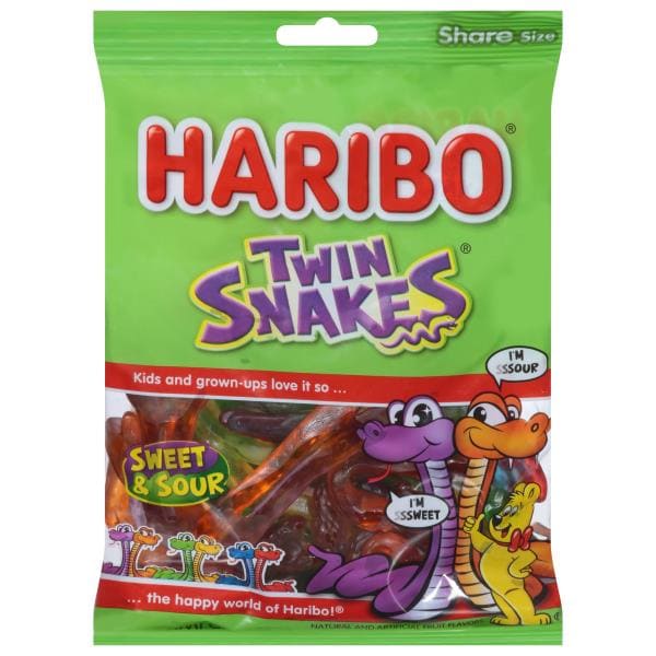 Haribo Gummi Candy, Twin Snakes, Sweet & Sour | Publix Super Markets