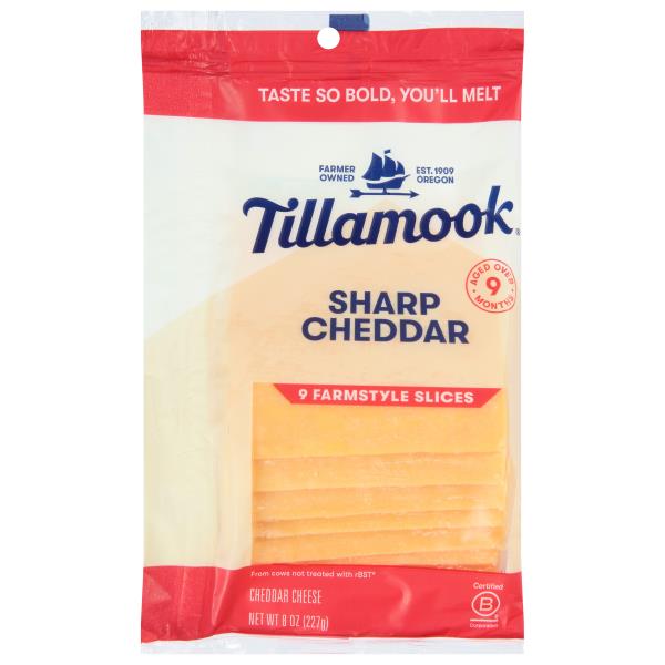 Tillamook Cheese Slices, Sharp Cheddar, Farmstyle Publix Super Markets