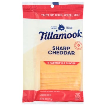 Tillamook Cheese Slices, Sharp Cheddar, Farmstyle