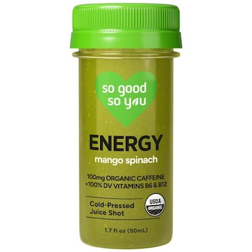So Good So You Organic Energy Juice Shot, Mango Spinach