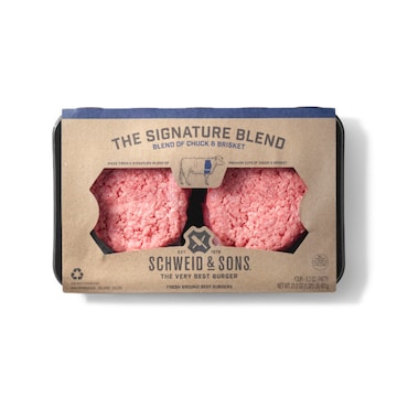 Schweid & Sons Beef Burgers, Fresh Ground, 75%/25%, The Signature Blend