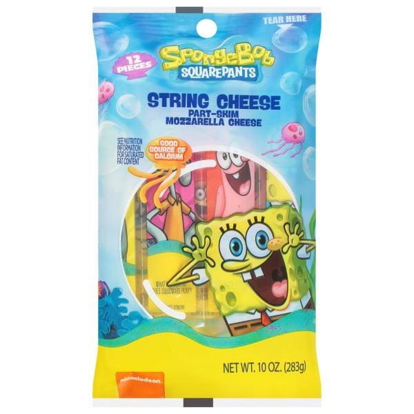 SpongeBob SquarePants String Cheese, PartSkim, Mozzarella, Low