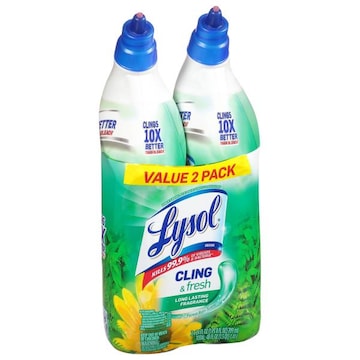 LYSOL® Toilet Bowl Cleaner, Forest Rain Scent, Cling & Fresh, Value 2 Pack