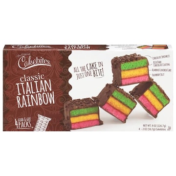 Cakebites Cake, Classic, Italian Rainbow, 4 Packs