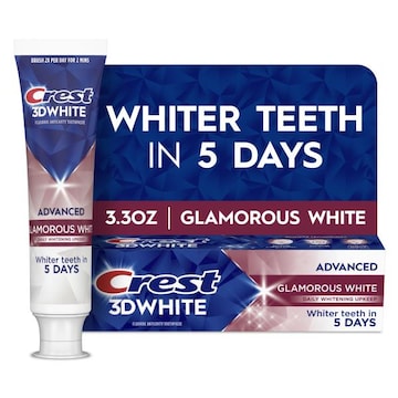 Crest 3D White Advanced Toothpaste, Glamorous White, 3.3 oz