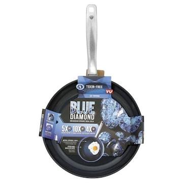 Blue Diamond Almonds Frypan, Enhanced Ceramic Non-Stick, 10 Inches