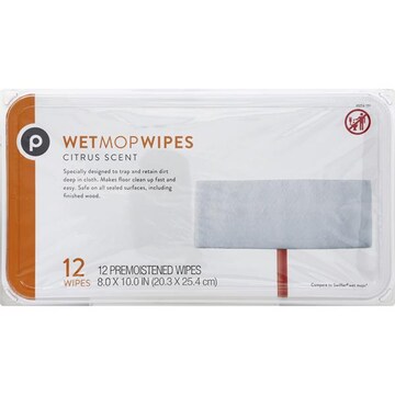 Publix Mop Wipes, Wet, Citrus Scent