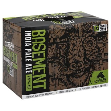 Scofflaw Beer, India Pale Ale, Basement, 12 Pack