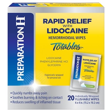 Preparation H Totables Flushable Hemorrhoidal Wipes