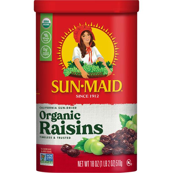 Sun-Maid® California Sun-Dried Organic Raisins 18oz Resealable