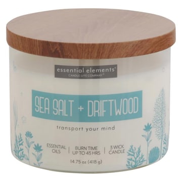 Essential Elements Candle, Sea Salt + Driftwood