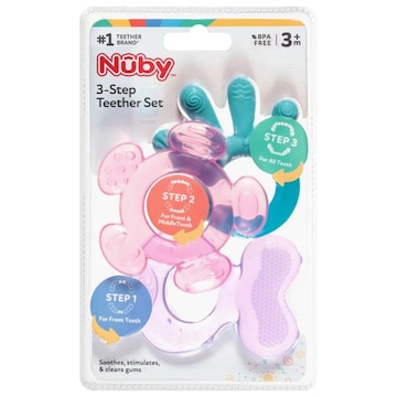 Nuby 3m+ 3-Step Teether Set