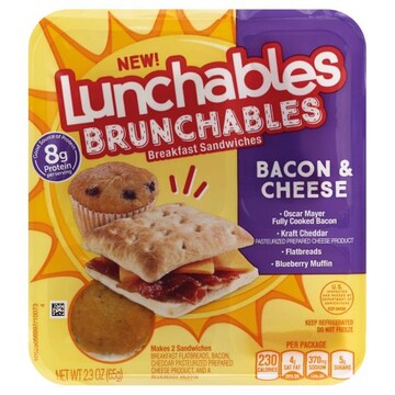 Lunchables Breakfast Sandwiches, Bacon & Cheese