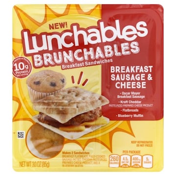 Lunchables Breakfast Sandwiches, Sausage & Cheese