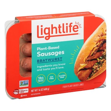 Lightlife Sausages, Bratwurst, Plant-Based
