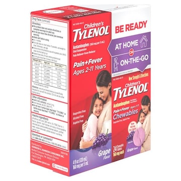 Tylenol Pediatric Internal Analgesics, Liquid, Grape