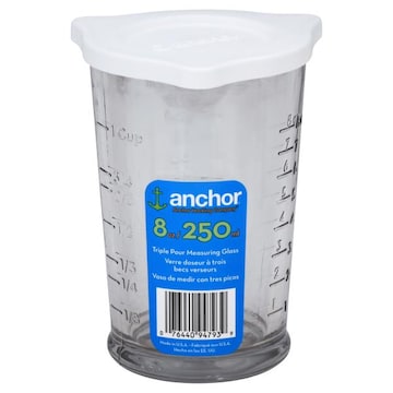 Anchor Measuring Glass, Triple Pour, 8 Ounce