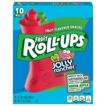 Fruit Roll-Ups Fruit Flavored Snacks, Jolly Rancher Flavored, Variety Pack