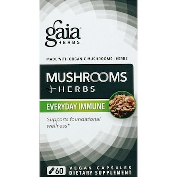 Gaia Mushroom + Herbs, Everyday Immune, Vegan Capsules
