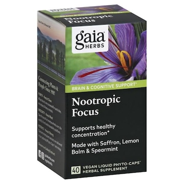 Gaia Herbs Nootropic Focus, Vegan Liquid Phyto-Caps