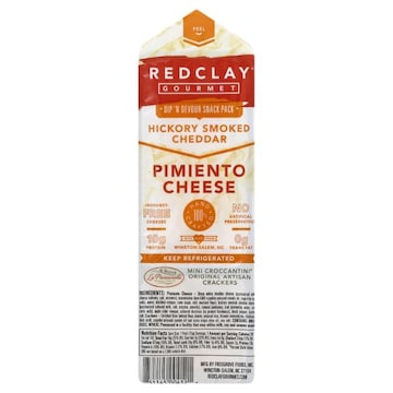 Redclay Gourmet Dip 'N Devour Snack Pack, Pimiento Cheese, Hickory Smoked Cheddar