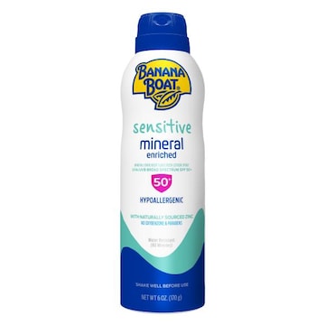 Banana Boat Mineral Enriched Sensitive Skin Sunscreen Spray SPF 50