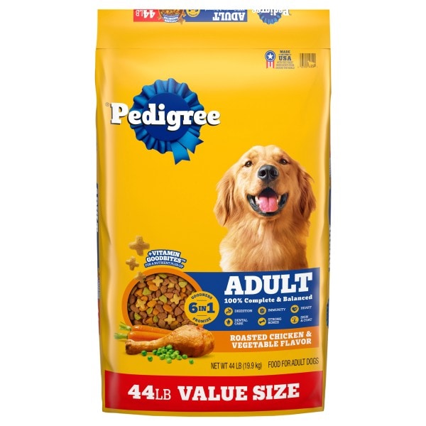Pedigree Adult Roasted Chicken & Vegetable Flavor Food for Dogs