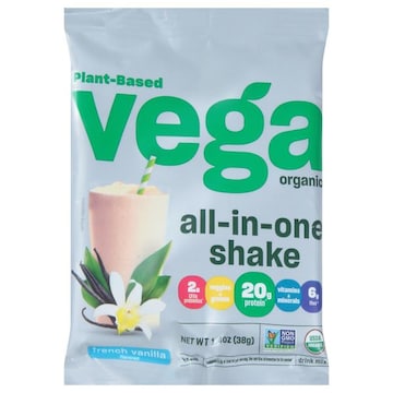 Vega Drink Mix, Organic, French Vanilla Flavored, Plant-Based