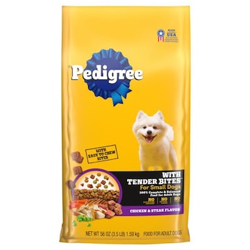 Pedigree Food for Dogs, Chicken & Steak Flavor, Adult, Small
