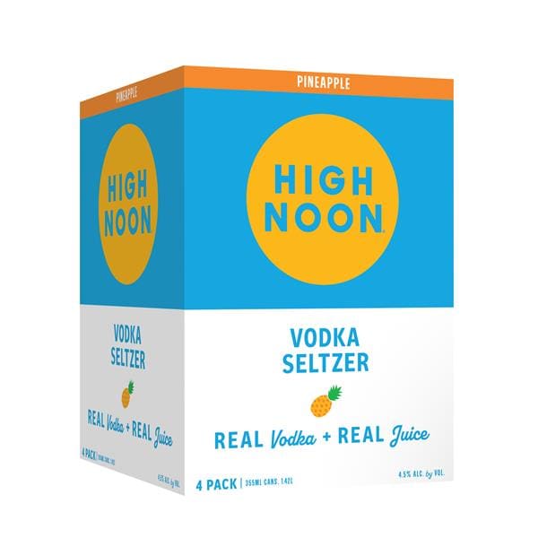 最安★【新品未開封】ノビルン パイナップル味★4袋セット High Noon Pineapple Vodka Hard Seltzer 355ml Can 4pk | Publix