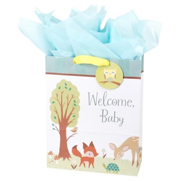 Hallmark Hallmark Extra Large New Baby Gift Bag with Tissue Paper (No. 54) (Animals)