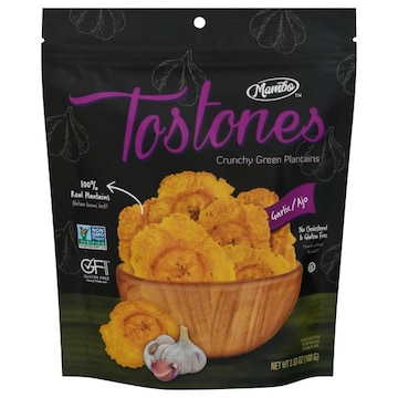 Mambo Tostones Crunchy Green Plantains, Garlic