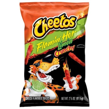 Cheetos Crunchy Flamin' Hot Limon Flavored Cheese Flavored Snacks