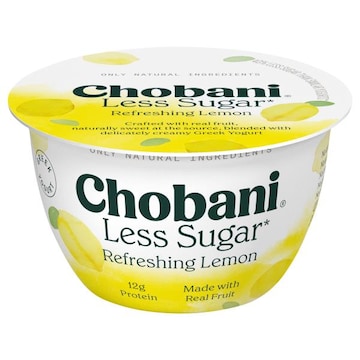 Chobani Yogurt, Greek, Less Sugar, Low-Fat, Fino Lemon