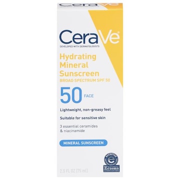 CeraVe Hydrating Sunscreen, Face, Broad Spectrum SPF 50