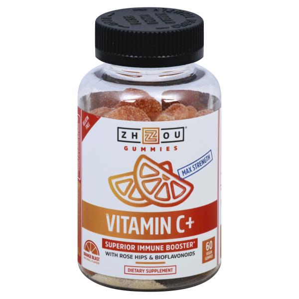 Zhou Vitamin C+, Max Strength, Orange Blast, Gummies Publix Super Markets